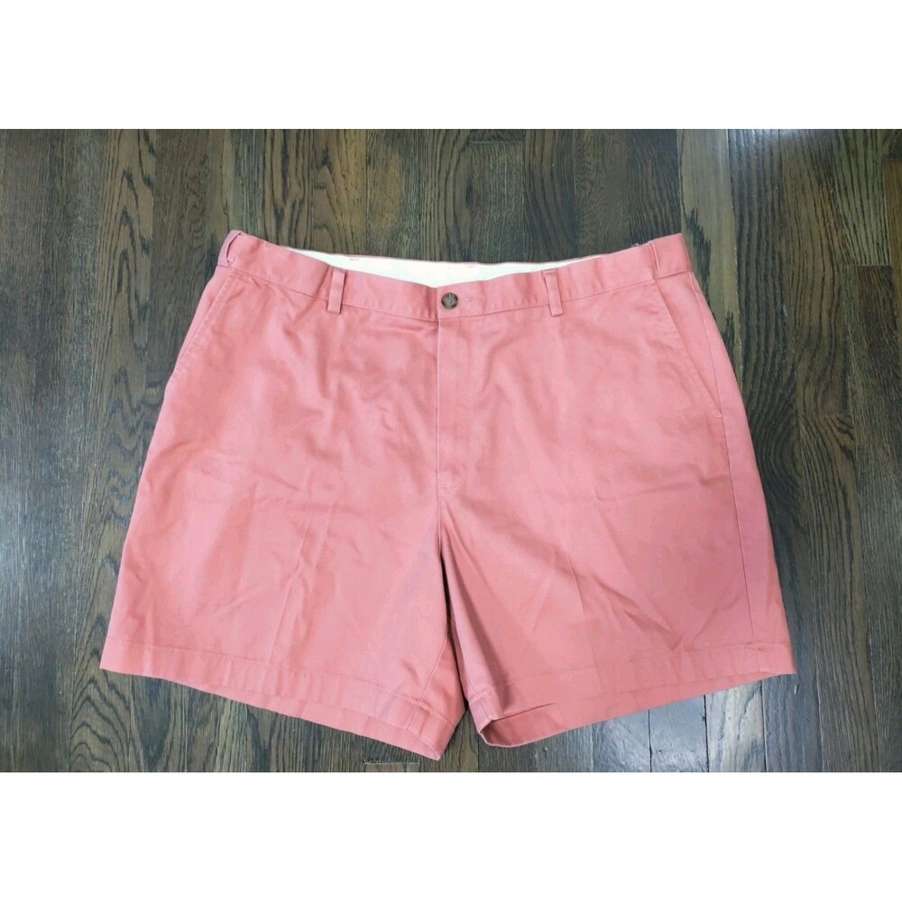 L.L. Bean Shorts Men's 40x6 Salmon Comfort Waist Golf Khaki 100% Cotton Pockets